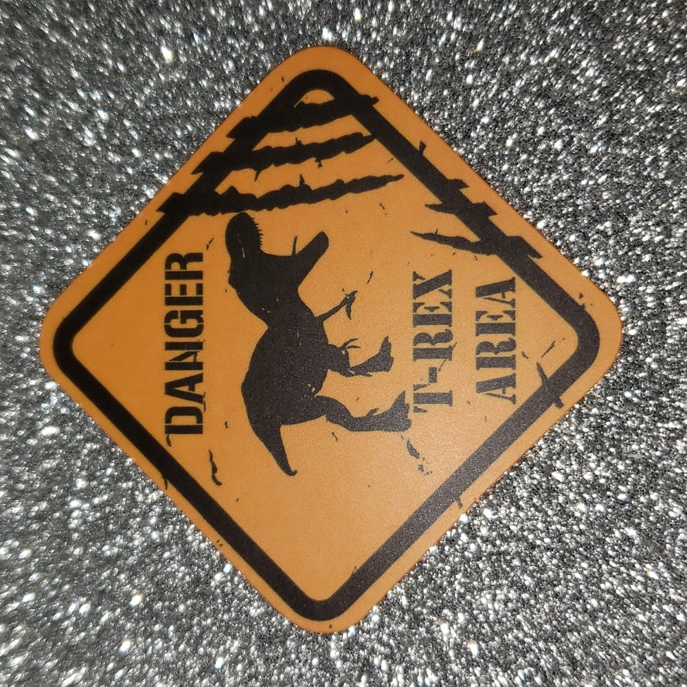 JURASSIC PARK waterproof sticker dinosaur sign